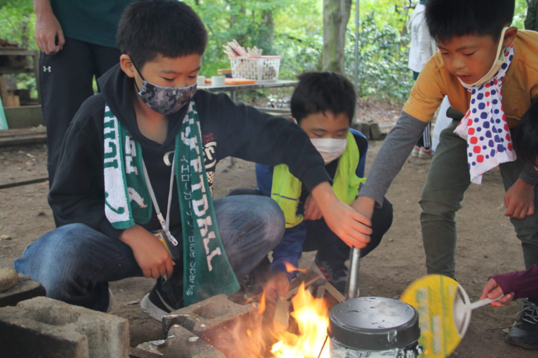 炎の野外炊飯 石川県立白山ろく少年自然の家